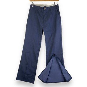 Sanctuary Womens Dress Pants 27 Blue Chino Wide Leg With Front Slits Office NWOT